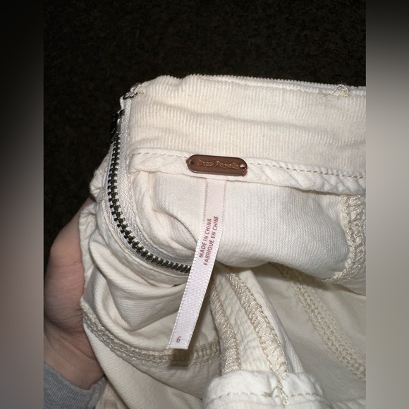 Free People White Velvet Short Skirt. - Picture 3 of 3